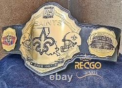 New Orleans Saints Championship Title Belt Adult Size 2mm Brass