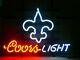 New Orleans Saints Coors Light 24x20 Neon Sign Lamp Hanging Nightlight Ey