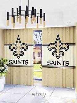 New Orleans Saints Curtains 2 Panel Living Room Bedroom Blackout Window Drapes
