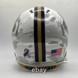 New Orleans Saints Custom Arctic Camo Hydro-Dipped Mini Football Helmet