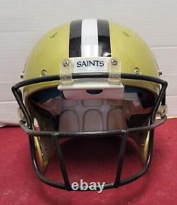 New Orleans Saints Custom Full Size Schutt Youth Hybrid NFL Football Helmet Lg