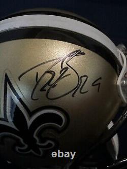 New Orleans Saints DREW BREES Signed Mini Helmet AUTO Radtke & Brees Holos
