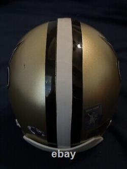 New Orleans Saints DREW BREES Signed Mini Helmet AUTO Radtke & Brees Holos