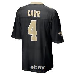 New Orleans Saints Derek Carr #4 Nike Men's Black Official NFL Game Jersey