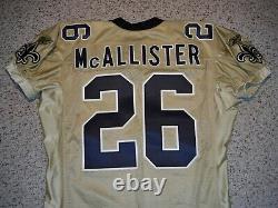 New Orleans Saints Deuce Mcallister Jersey 2002 Saints Game Cut Jersey Size 52