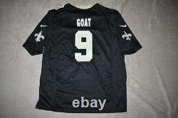 New Orleans Saints Drew Brees #9 GOAT Nike Custom Game Jersey Black NWT