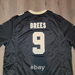 New Orleans Saints Drew Brees 9 Nike Jersey NFL Football Size 3XL Black Gold