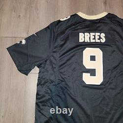 New Orleans Saints Drew Brees 9 Nike Jersey NFL Football Size 3XL Black Gold