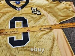 New Orleans Saints Drew Brees Gold Alternate Jersey #9 NFL Reebok Size 52