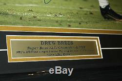New Orleans Saints Drew Brees Signed Framed 16x20 Photo Sb Mvp Jsa Certified