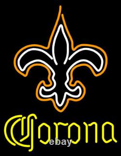 New Orleans Saints Fleur-de-lis Beer 24x20 Neon Light Sign Lamp Art Wall Decor