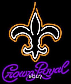 New Orleans Saints Fleur-de-lis Beer 24x20 Neon Light Sign Lamp Bar Open Decor