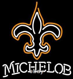 New Orleans Saints Fleur-de-lis Beer 24x20 Neon Light Sign Lamp Bar Wall Decor