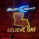 New Orleans Saints Fleur-de-lis Beer 24x20 Neon Light Sign Lamp Believe Da