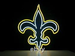 New Orleans Saints Fleur-de-lis Beer 24x20 Neon Light Sign Lamp Football Club