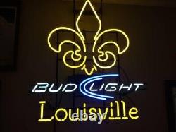 New Orleans Saints Fleur-de-lis Louisville 24x20 Neon Light Sign Lamp Decor