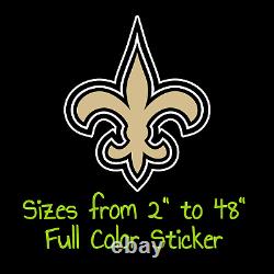 New Orleans Saints Full Color Vinyl Decal Hydroflask decal Cornhole decal 3
