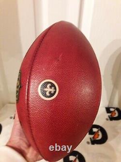 New Orleans Saints Game Prepared Practice Used NFL Duke Ball Football Brees