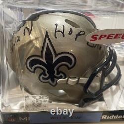 New Orleans Saints HOF'er Willie Roaf Autographed Lot (Card, Football, Helmet)