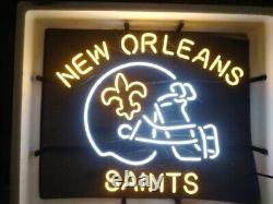 New Orleans Saints Helmet Bar Neon Sign Lamp Light Nightlight Decor 24x20