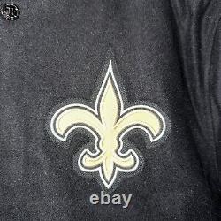 New Orleans Saints JH Design Wool Reversible Black Jacket Men's Medium New