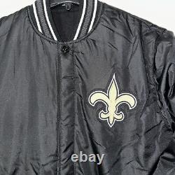 New Orleans Saints JH Design Wool Reversible Black Jacket Men's Medium New