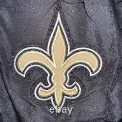 New Orleans Saints JH Design Wool Reversible Black Jacket Men's Medium New