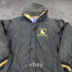 New Orleans Saints Jacket Winter Hood Competitor Gameday Vintage Black Men XL