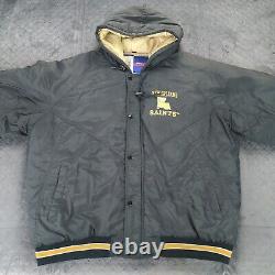 New Orleans Saints Jacket Winter Hood Competitor Gameday Vintage Black Men XL