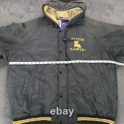 New Orleans Saints Jacket Winter Hood Competitor Gameday Vintage Black Men XL