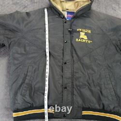 New Orleans Saints Jacket Winter Hood Competitor Gameday Vintage Black Men XL