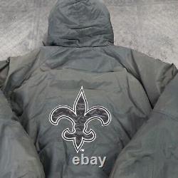 New Orleans Saints Jacket Winter Hood Competitor Gameday Vintage Black Men XL