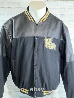 New Orleans Saints Leatherman Jacket Size XXXL