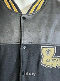 New Orleans Saints Leatherman Jacket Size XXXL