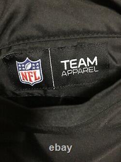 New Orleans Saints Letter Bomber Jacket Mens S Black Wool Reversible Snap-Up NFL
