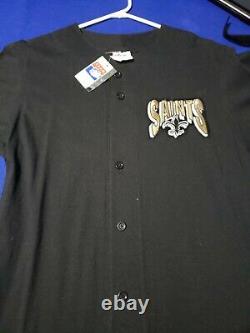 New Orleans Saints Majestic Baseball Jersey Ultra Rare Vintage NOLA New With Tags
