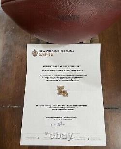 New Orleans Saints Many Games Game Used Football 2014 Seasons Ball Drew Brees