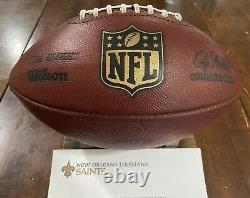 New Orleans Saints Many Games Game Used Football 2014 Seasons Ball Drew Brees