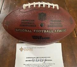 New Orleans Saints Many Games Game Used Football 2014 Seasons Ball Drew Brees