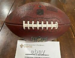 New Orleans Saints Many Games Game Used Football 2014 Seasons Ball Drew Brees