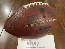 New Orleans Saints Many Games Game Used Football 2014 Seasons Ball Drew Brees