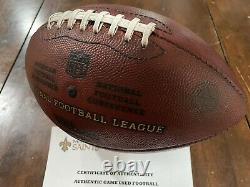 New Orleans Saints Many Games Game Used Football 2014 Seasons Ball Drew Brees