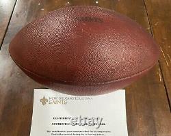 New Orleans Saints Many Games Game Used Football 2014 Seasons Ball Drew Brees