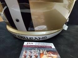 New Orleans Saints Marques Colston Signed Inscribed F/s Speed Rep Helmet Jsa Coa