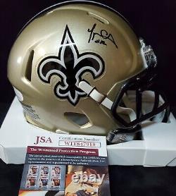New Orleans Saints Marques Colston Signed Speed Mini Helmet Jsa Coa