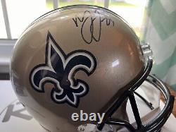 New Orleans Saints Marshon Lattimore Autographed replica helmet. Becket COA