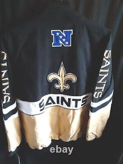 New Orleans Saints Men's G-III Front Snap Embroidered Logo Jacket XXL