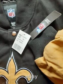 New Orleans Saints Men's G-III Front Snap Embroidered Logo Jacket XXL