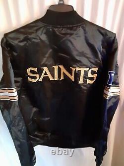 New Orleans Saints Men's Quilt Lined Front Snap Starter Jacket XL or XXL