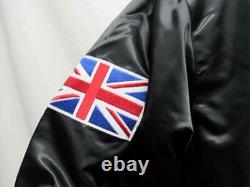 New Orleans Saints Mens Sizes S-M-L-XL-2XL England Flag Black Starter Jacket